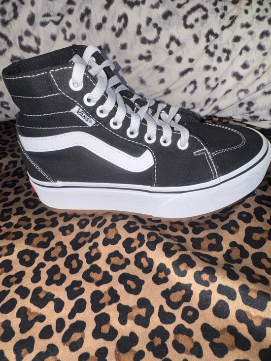 Vans Black and White High-Top Skate Sneakers - Picture 3 of 7